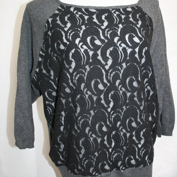 NWTS Ann Taylor Loft Lace Front Pullover Sweater Size Large - Picture 1 of 5